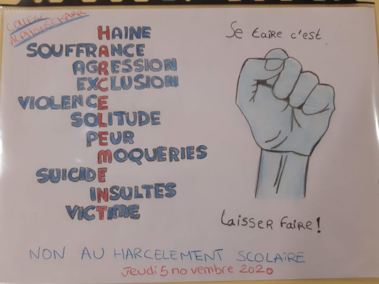 Slogans sur sur Harcèlement – Collège Alphonse Karr